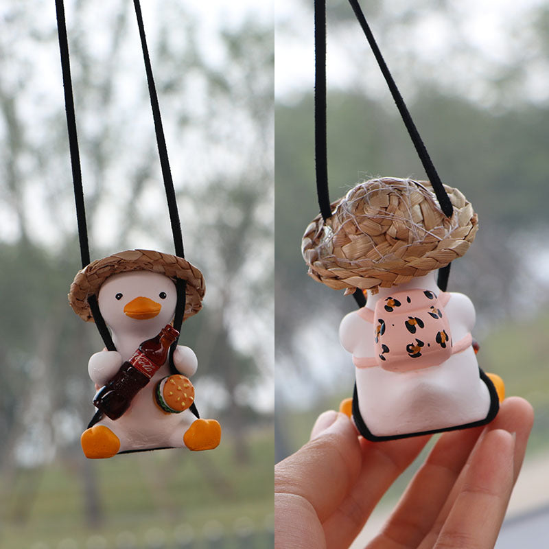 Wholesale Swing Duck Car Mounted Fragrance Expanding Stones Pendants